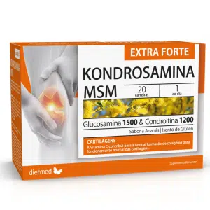 Suplemento Kondrosamina MSM Extra Forte com glucosamina 1500 mg e condroitina 1200 mg para articulações e cartilagens